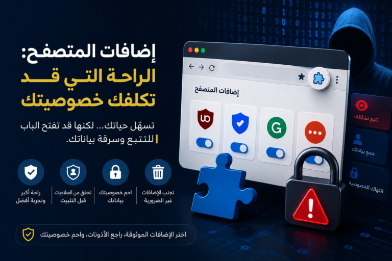 إضافات المتصفح ومخاطر الخصوصية وتتبع البيانات الشخصية