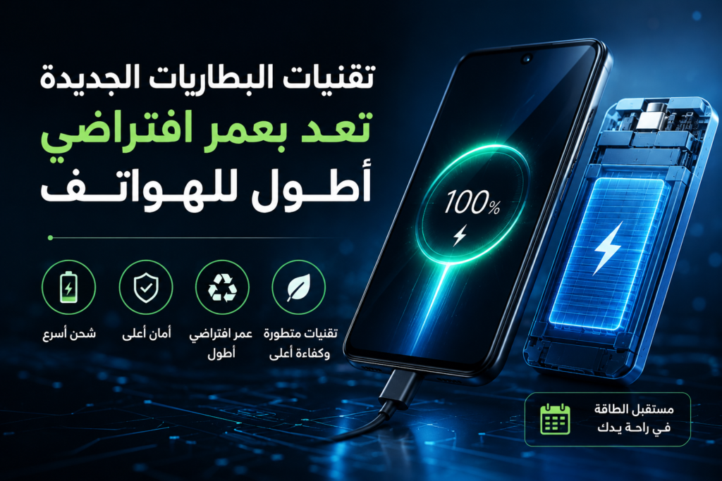 تقنيات البطاريات الجديدة للهواتف الذكية وعمر بطارية أطول