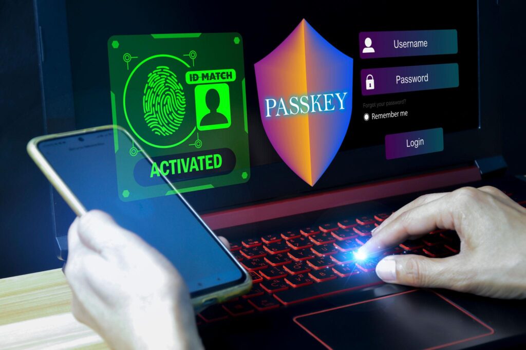 الانتقال من كلمات المرور التقليدية إلى مفاتيح المرور باستخدام بصمة الإصبع والتحقق البيومتري لحماية الحسابات الرقمية.